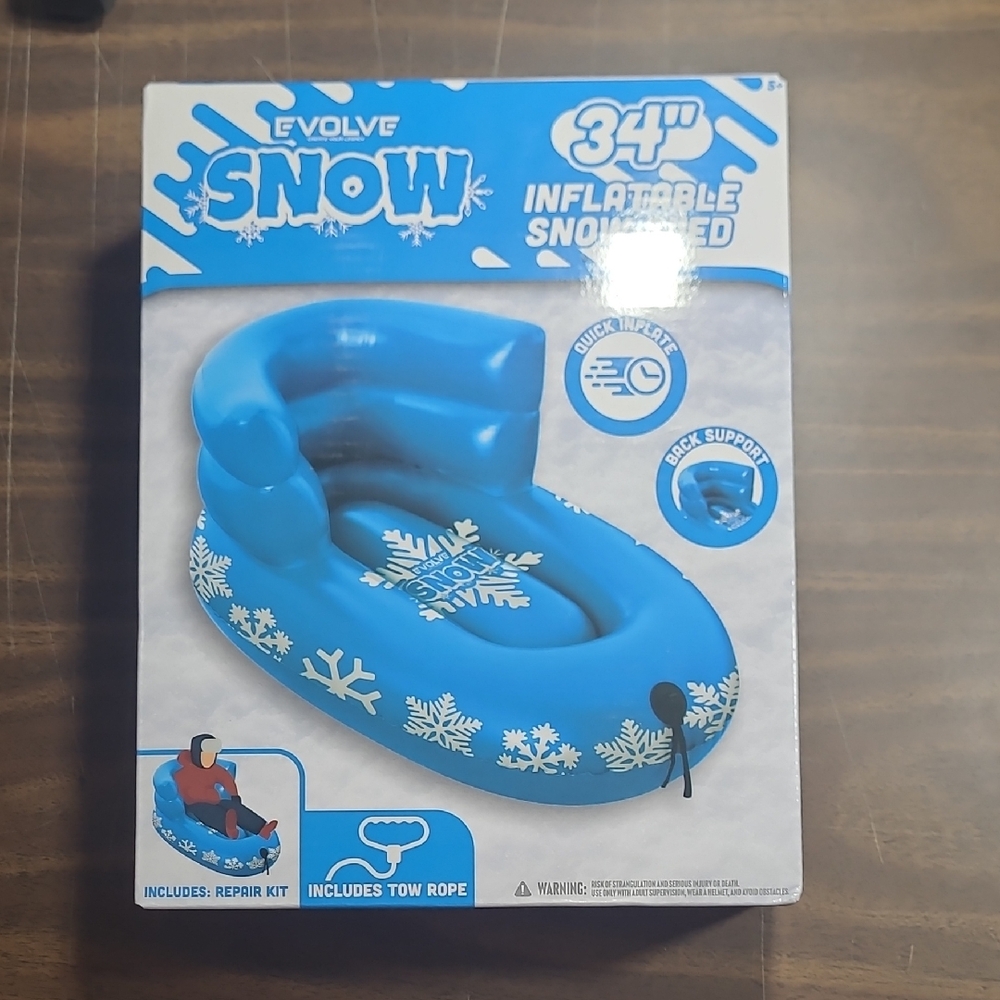 REVOLVE Blue Inflatable Snow Sled